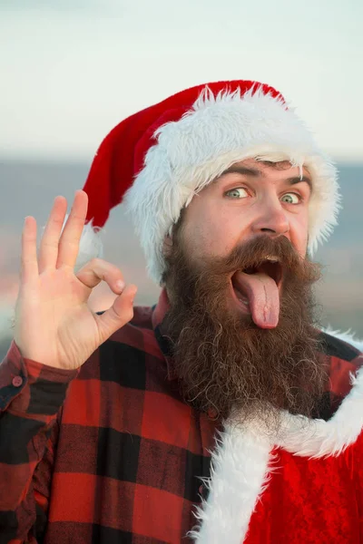 Navidad mala santa al aire libre — Foto de Stock