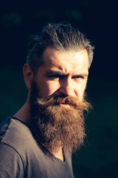 Homem de barba franzida com barba — Fotografia de Stock