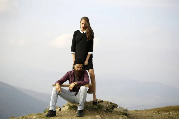 Couple on mountain top