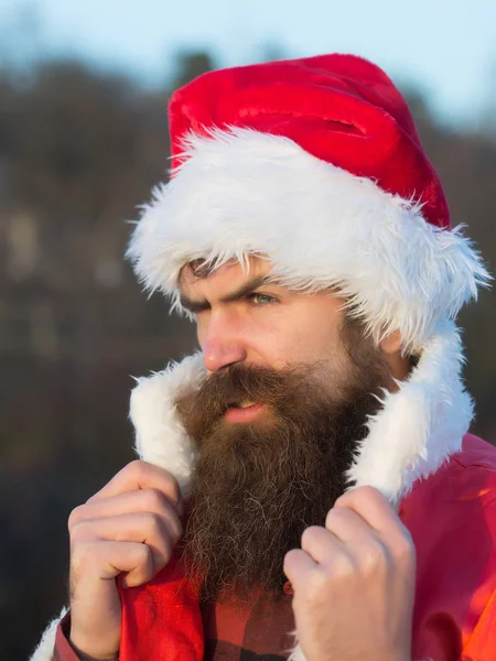 Karácsonyi bad santa szabadtéri — Stock Fotó