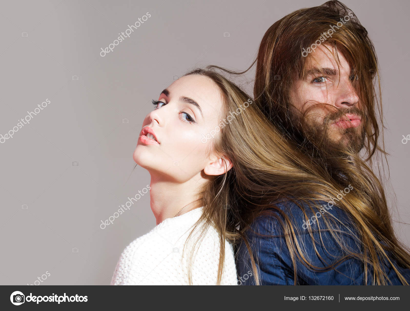 Young Couple With Messy Hair Stock Photo C Tverdohlib Com