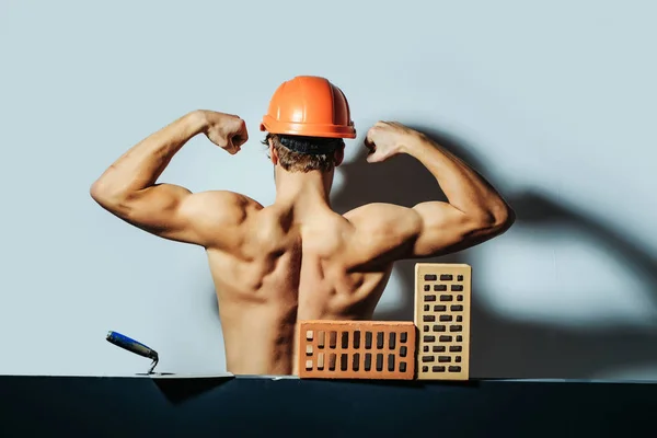 Sexy musclé homme constructeur — Photo