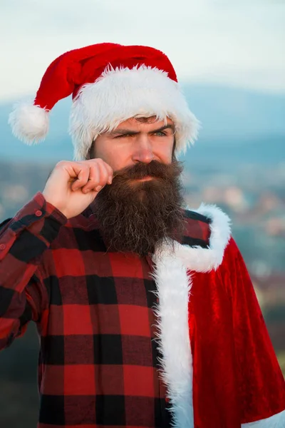 Рождество плохой Санта на открытом воздухе — стоковое фото