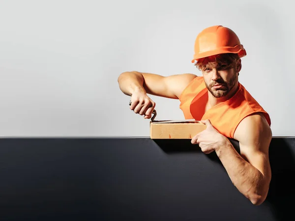 Sexy musclé homme constructeur — Photo