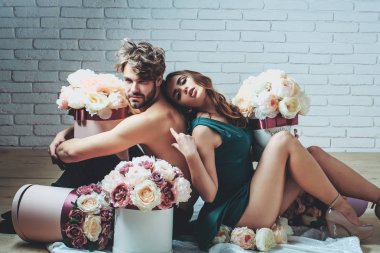 Seksi çift aşık katta