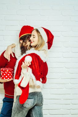 Genç şehvetli Noel Çift