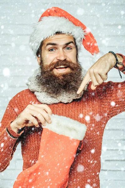 Hombre de Navidad con medias decorativas —  Fotos de Stock