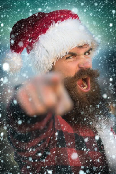 Різдвяний поганий Санта відкритий — стокове фото