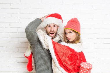 Genç Noel çift üzgün