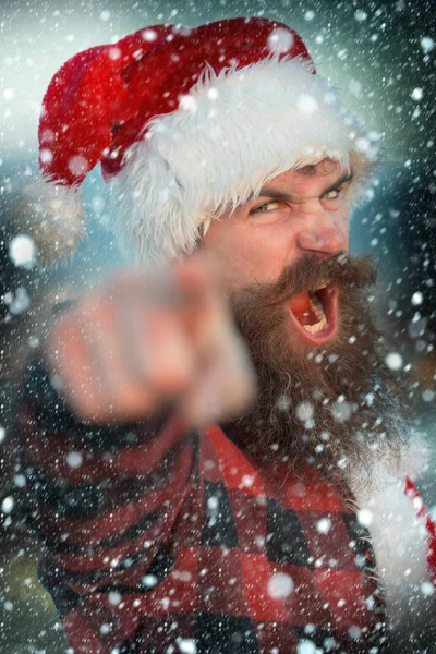 Noel kötü santa açık — Stok fotoğraf