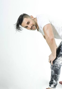 neşeli yakışıklı adam