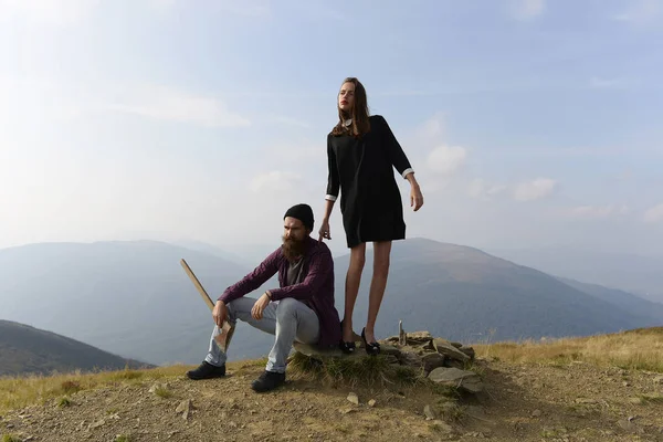 Couple on mountain top