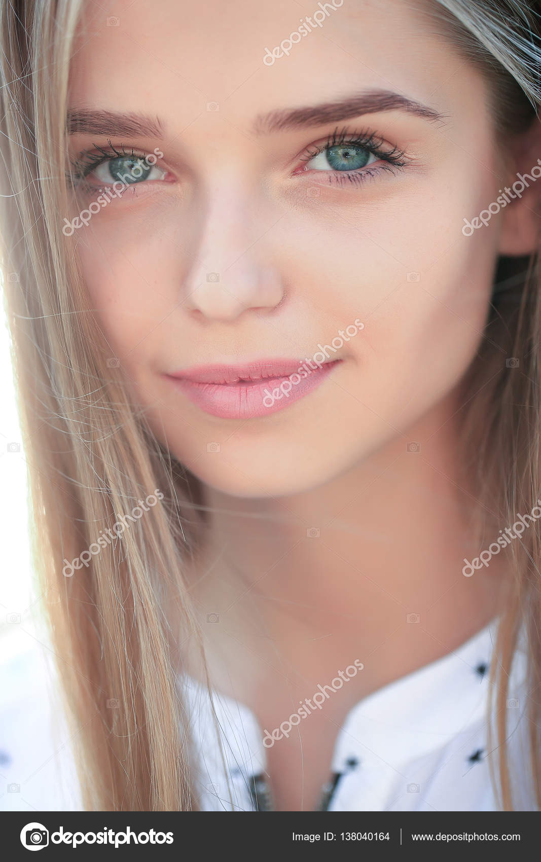 Blonde cute girl on sunny day Stock Photo by ©Tverdohlib.com 138040164