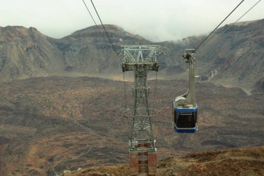 Mavi teleferik teleferik krater patlama üzerine