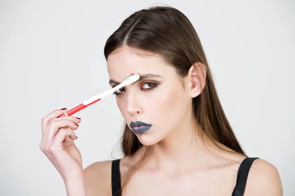 Make-up en huidverzorging, schoonheid en mode, mondhygiëne — Stockfoto