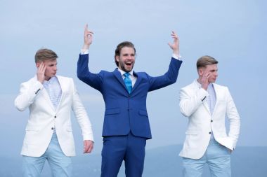 iş moda, beyaz ve mavi kıyafet, gençlerin pazarlama