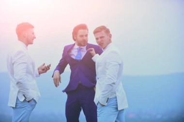 iletişim, iş adamları mavi gökyüzü, çakışma mücadele grubu