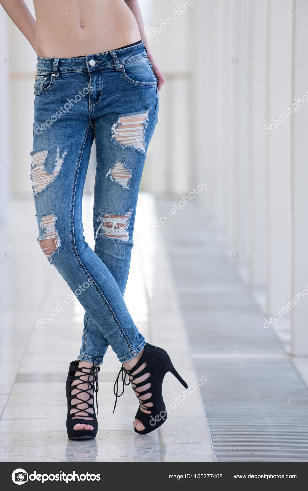 long legs in jeans