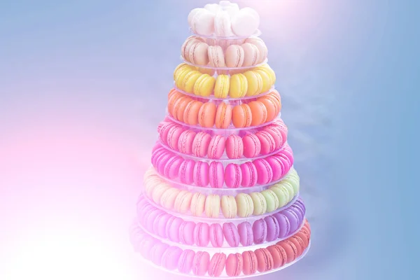 Macarons franceses na placa — Fotografia de Stock