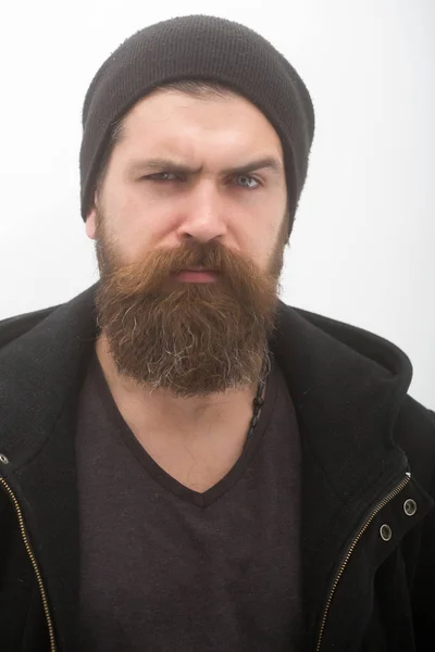 Uomo con la barba lunga e baffi — Foto Stock