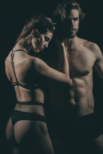 Frau und Mann in sexy Unterwäsche — Stockfoto