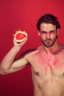 yaratıcı moda makyaj tutun greyfurt, adamla vitamini