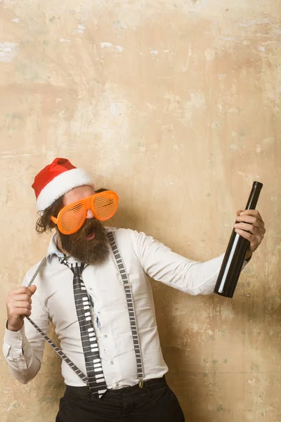 Nieuwjaar man met in hoed. — Stockfoto