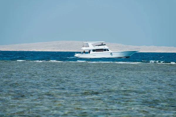 Yacht white beautiful marine vessel boat with engine