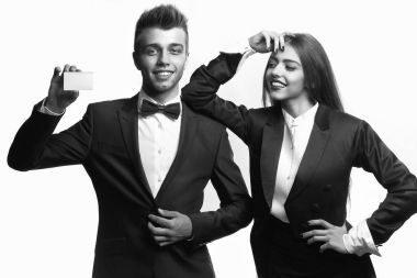 iki beyaz izole ceket içinde