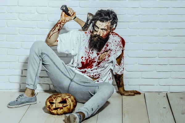 Cadılar Bayramı manyak ve kanlı jack o fener