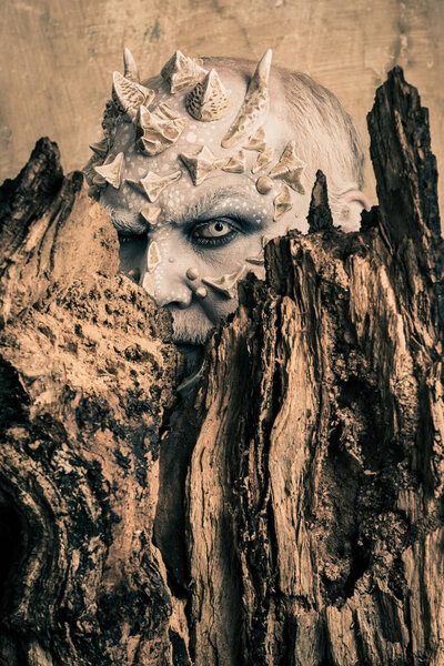Monster with sharp thorns and warts — Stock Photo, Image
