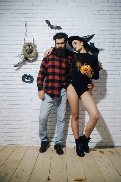 Celebração de Halloween e conceito de festa — Fotografia de Stock