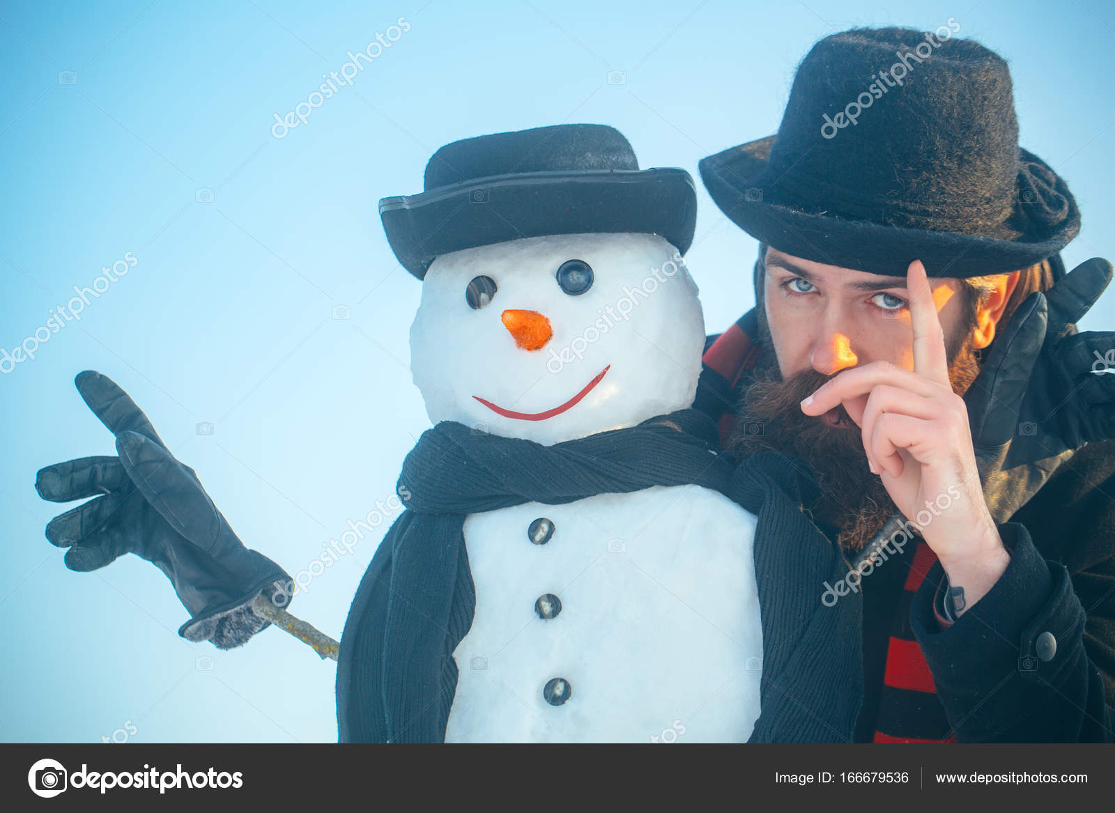 Pupazzo L'uomo Sciarpe Neve E Di In Signori Cappelli ppRqzw