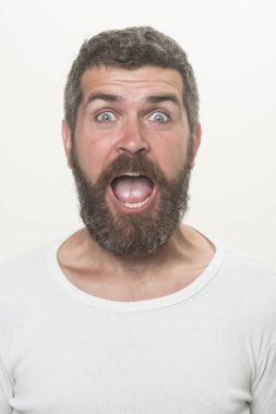 Hipster sürpriz yüz.