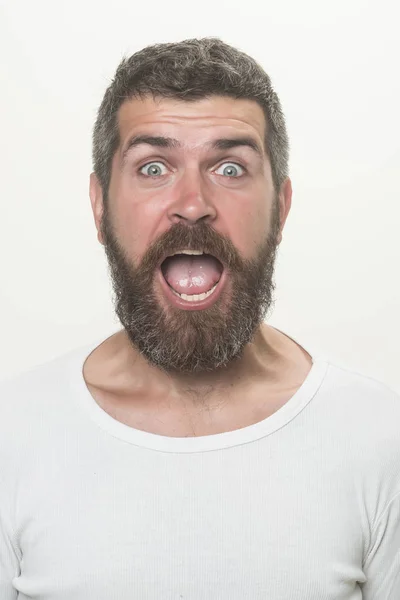 Hipster with surprised face. — Stock Photo, Image