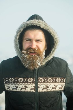 Hipster ceket ve hood.