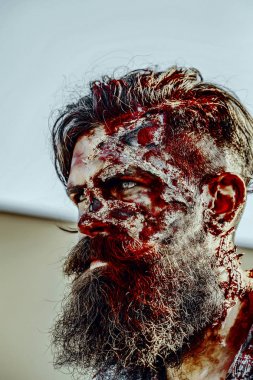 Cadılar Bayramı zombi mavi gökyüzü açık havada üzerinde