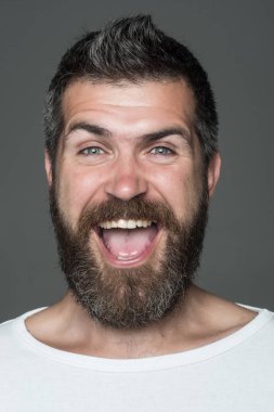 Hipster mutlu yüz.