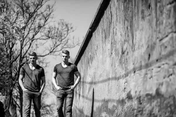 Yakışıklı erkek ikiz