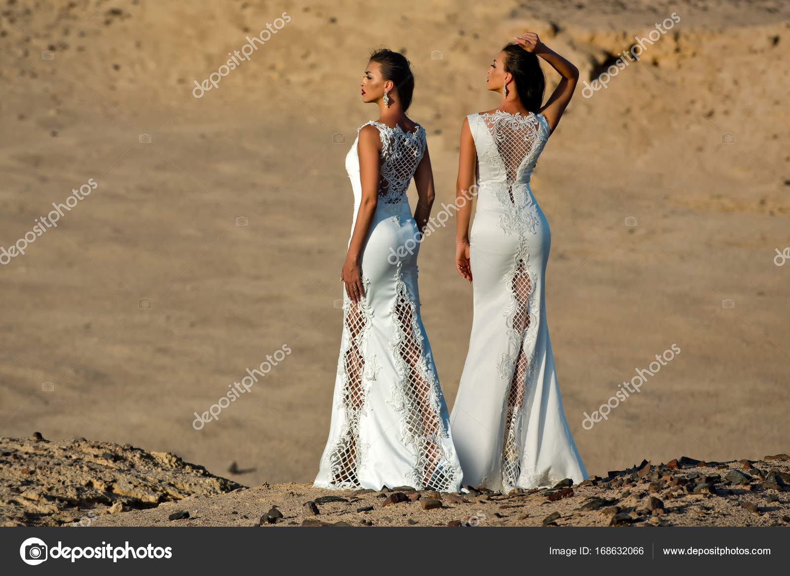 women in white dresses