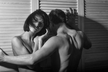 kas maço erkek ve çok seksi kadın genç Çift