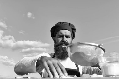 berded adam Şef açık pişirme