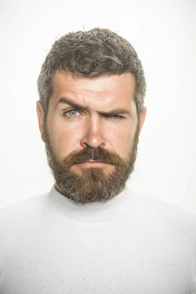 Man with long beard and mustache. — Stock Photo, Image