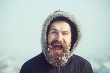 Hipster ceket ve hood.