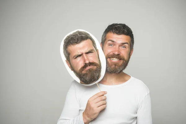 Man met lange baard en snor — Stockfoto