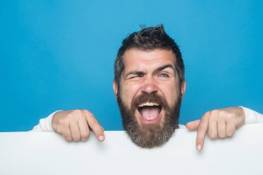 Adam ya da mavi zemin üzerine sakallı adam.