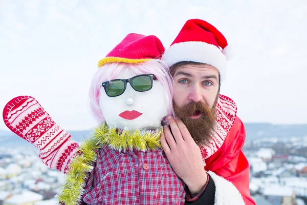 Babbo Natale con faccia sorpresa — Foto Stock