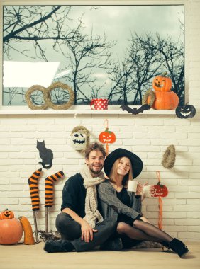 Cadılar Bayramı sonbahar tatil kutlama kavramı