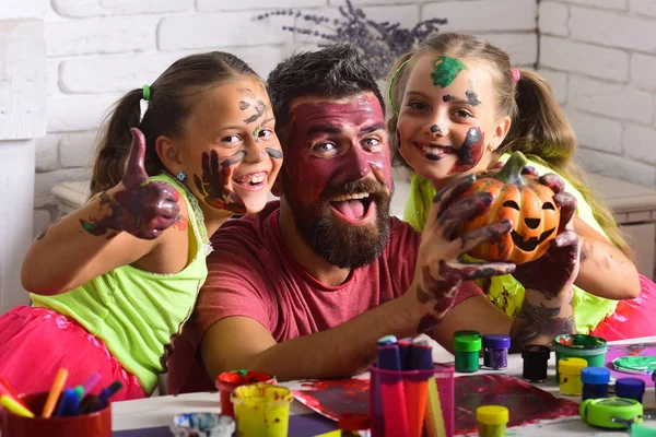 Halloween umění a barevná malba. — Stock fotografie