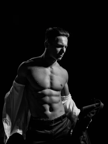 Sex masculin muscular sexy — Fotografie, imagine de stoc